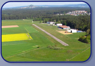 Flugplatz Weiden Anflug auf die 32