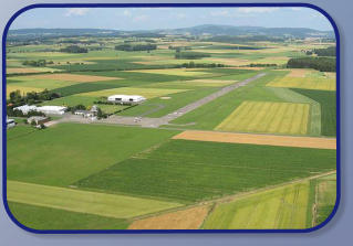 Flugplatz Rosenthal Anflug auf die 09