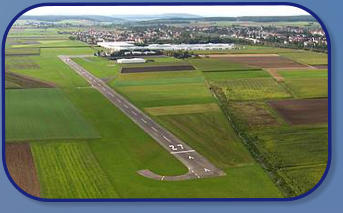 Flugplatz Rosenthal Anflug auf die 27
